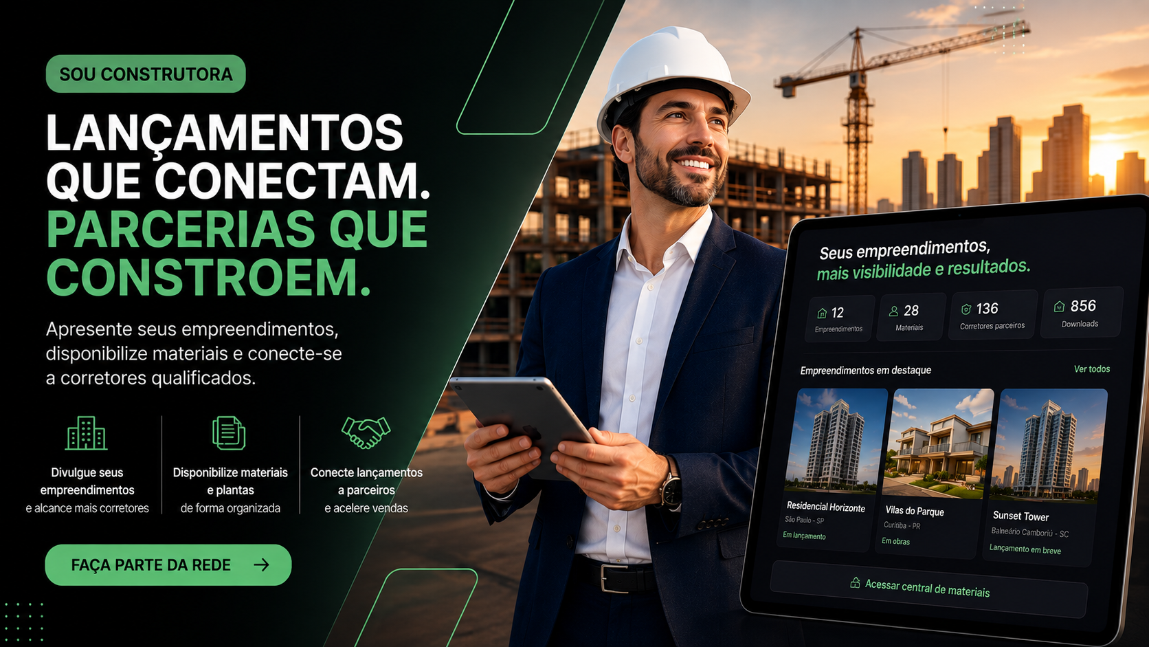 Sou Construtora - Lançamentos que conectam. Parcerias que constroem.